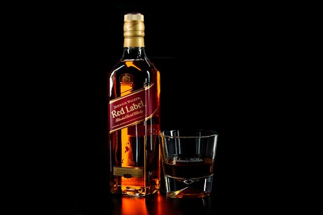 Premium Johnnie Walker Red Label whisky at ABLO Liquor in Alberta